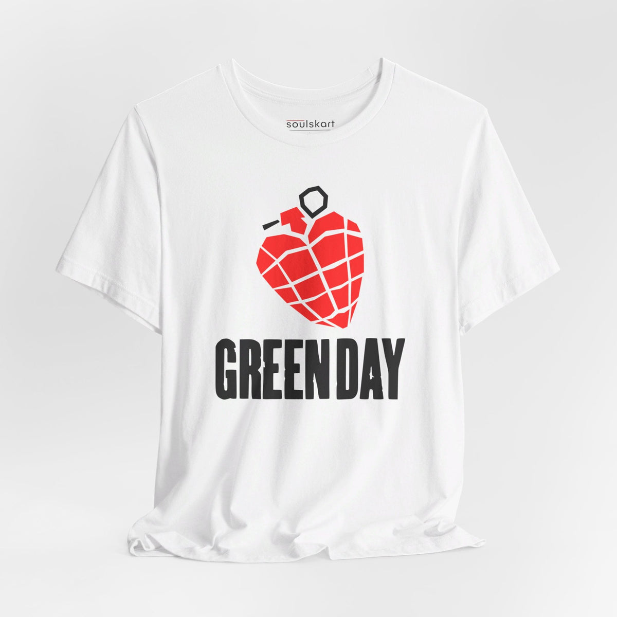 Green Day Grenade Heart Tee — White — main product image