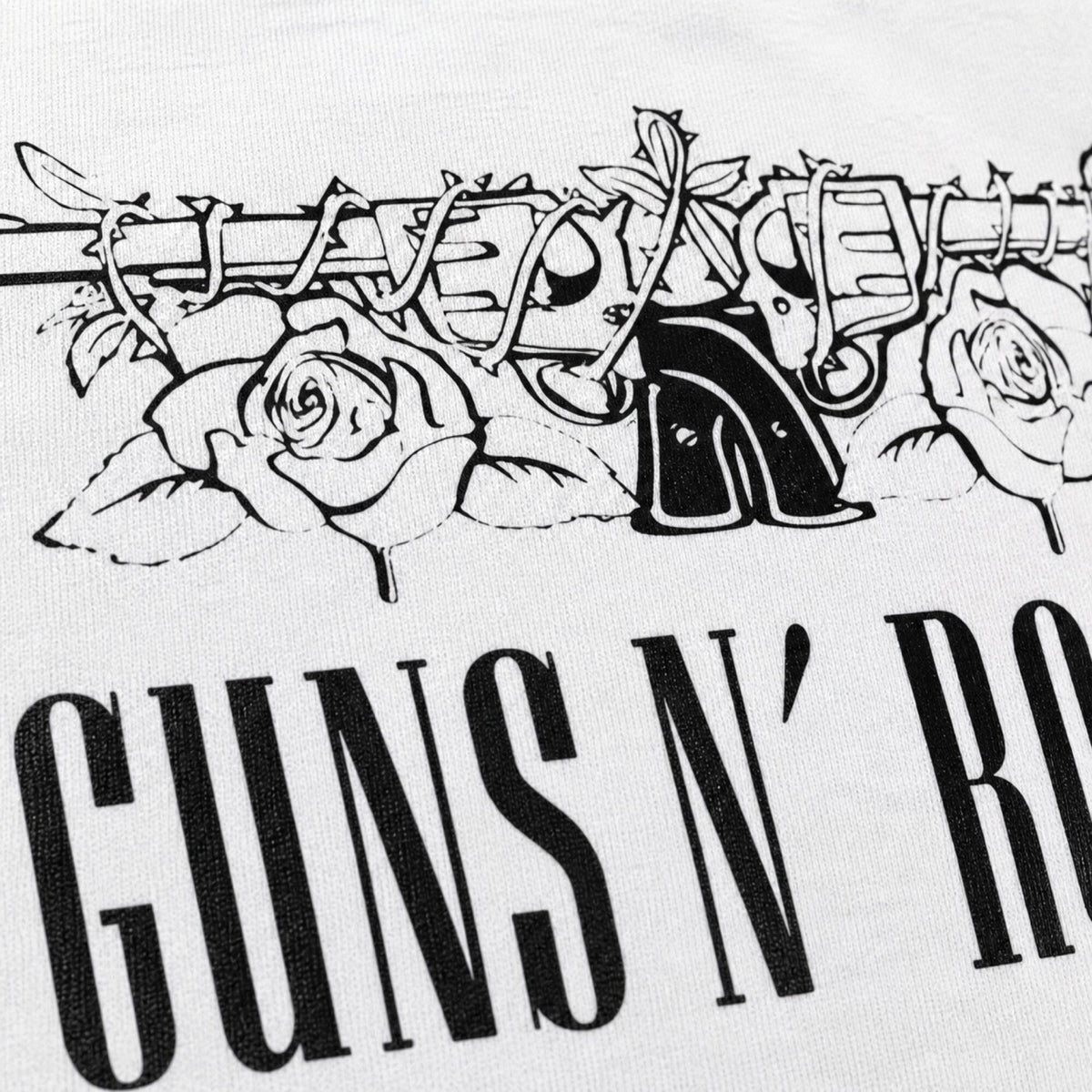 Guns N' Roses Classic Rock Tee — print detail close-up