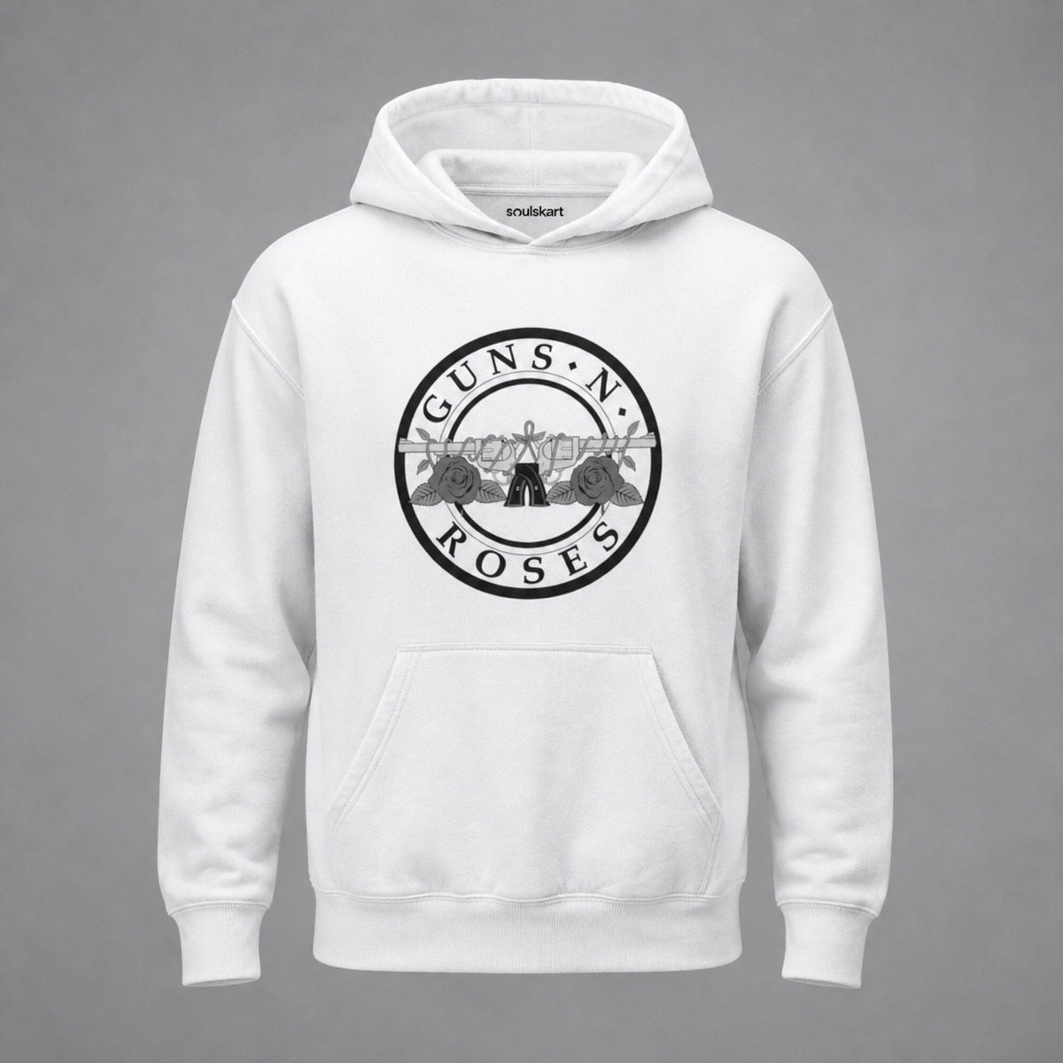 Guns N' Roses Bullet Circle Logo Hoodie — front view