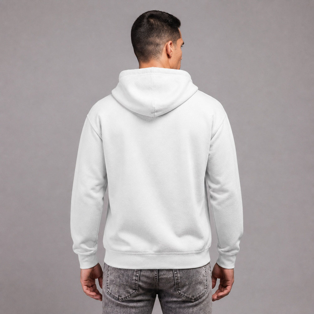 Guns N' Roses Bullet Circle Logo Hoodie — worn on model, back