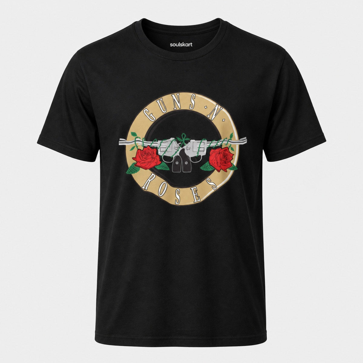 Guns N' Roses Bullet Circle Logo Tee — front view