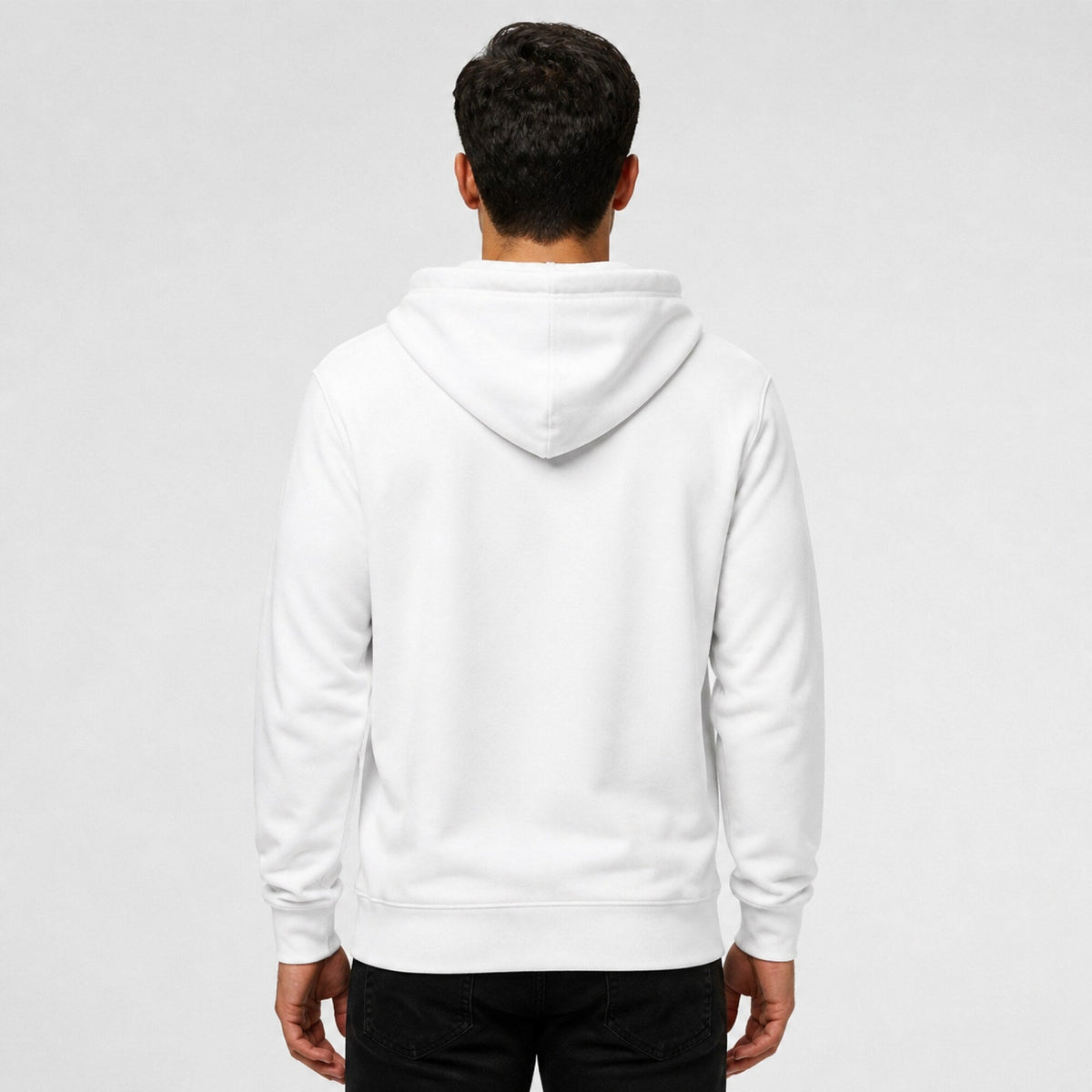 Guns N' Roses Unisex White Hoodie — worn on model, back