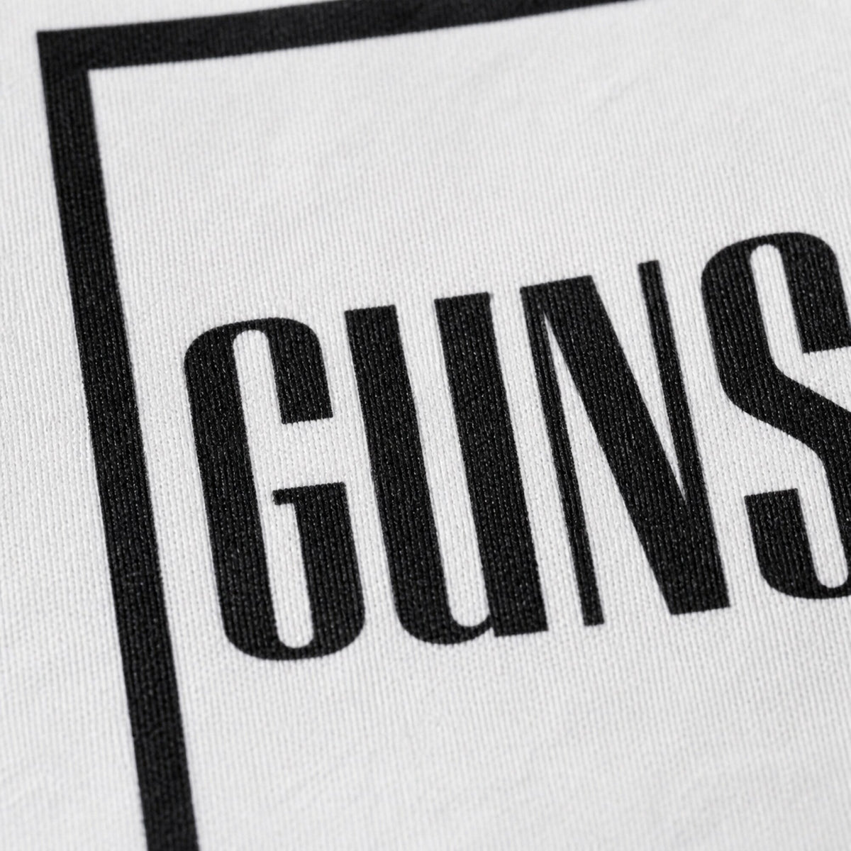 Guns N' Roses Unisex White Hoodie — print detail close-up