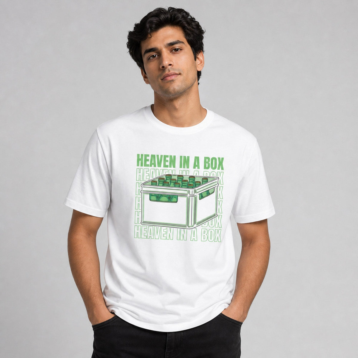 Heaven in a Box — worn on model, front