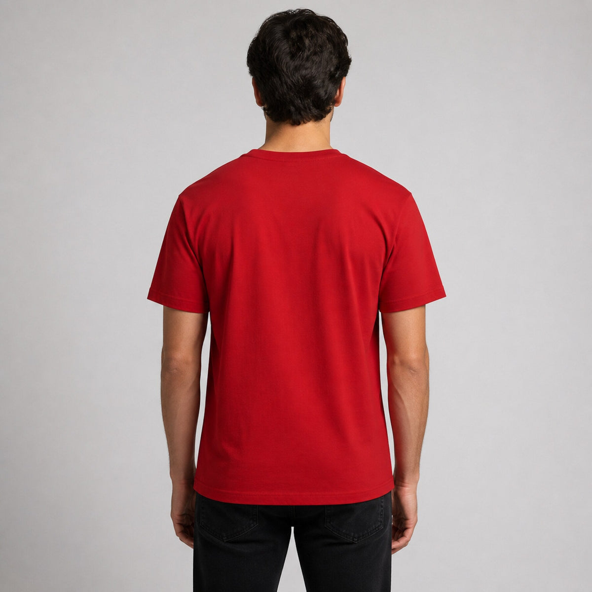 HIM Band-Inspired Unisex T-Shirt — worn on model, back