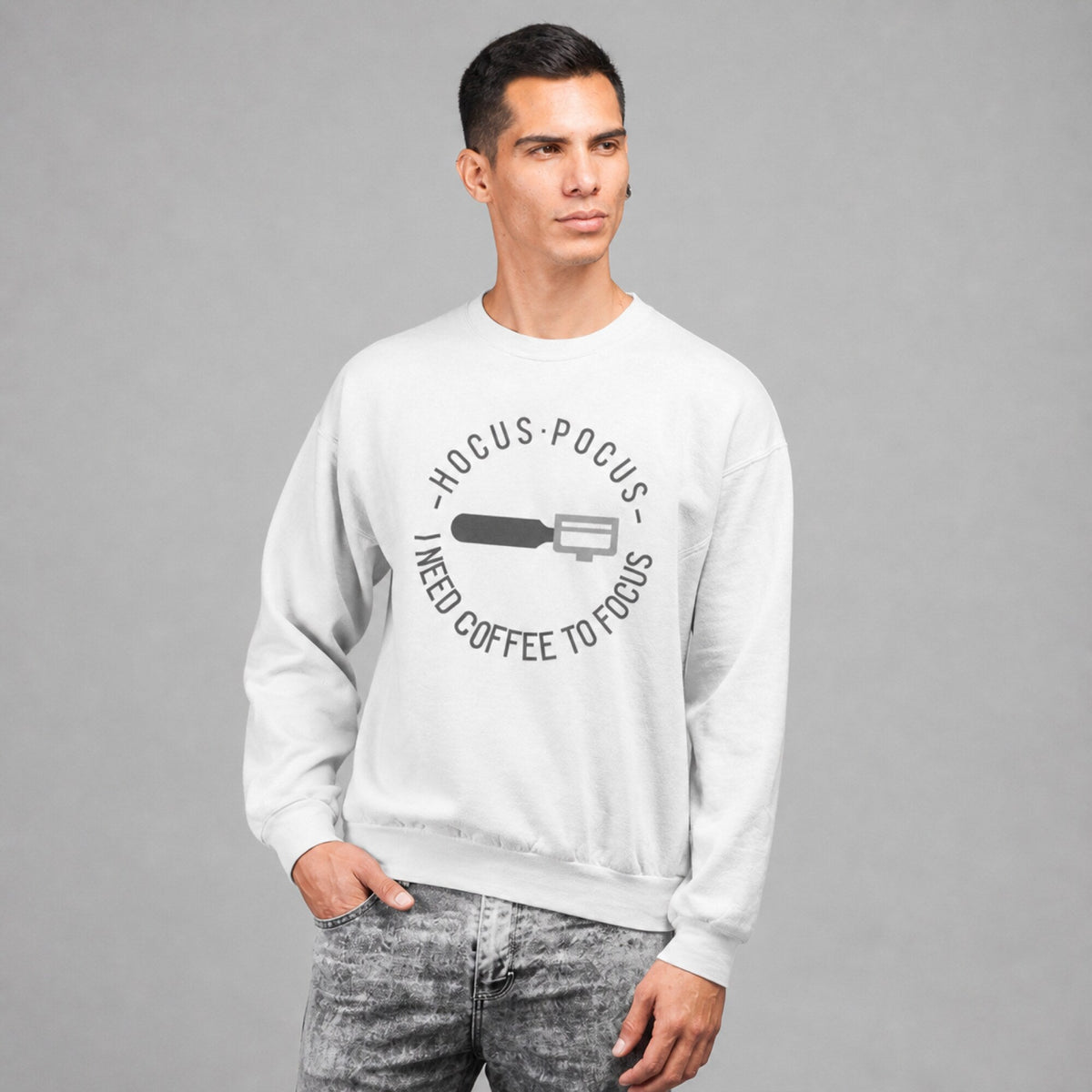 Hocus Pocus Unisex Sweatshirt — worn on model, front