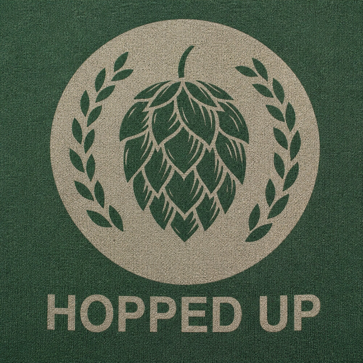Hopped Up Unisex Sweatshirt — print detail close-up
