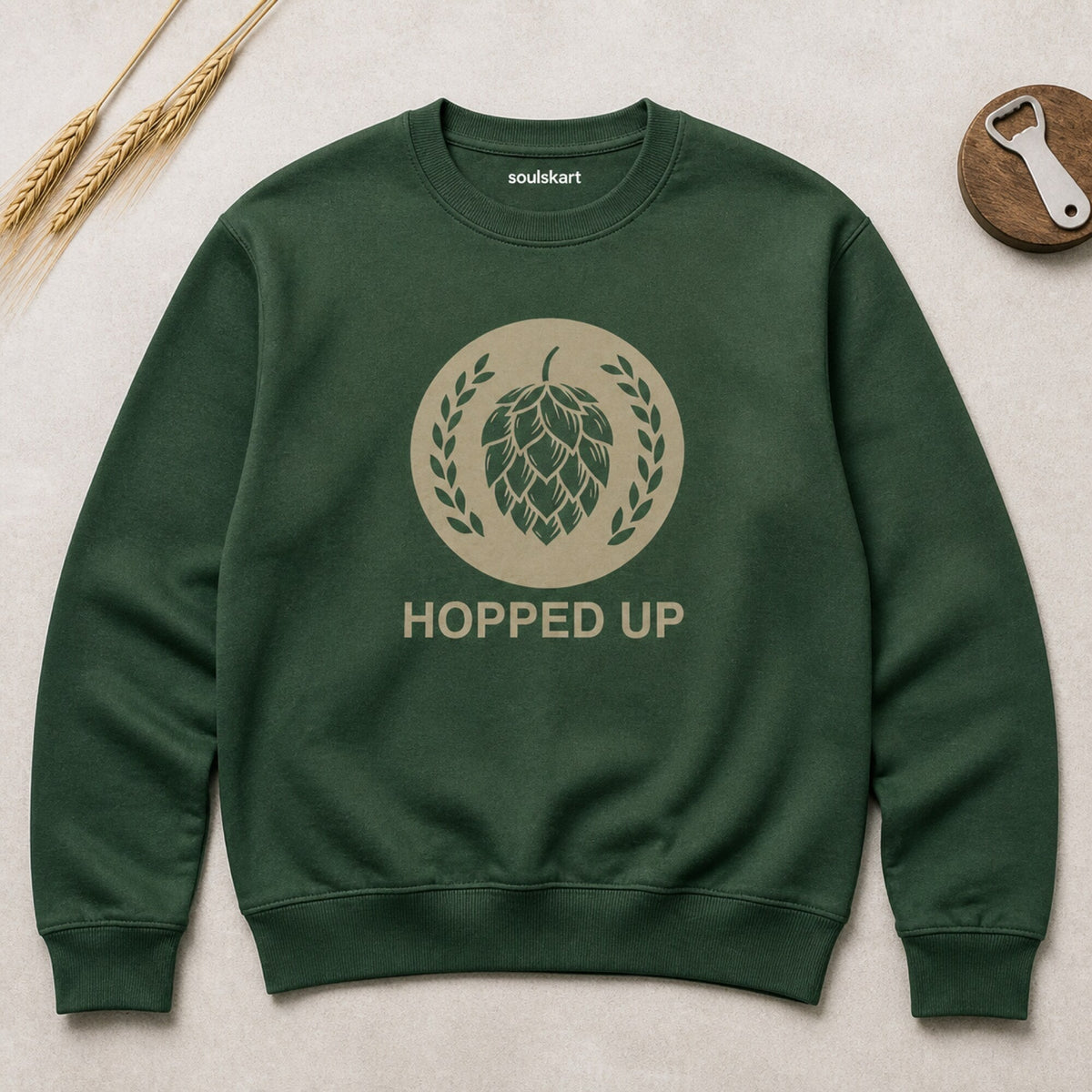 Hopped Up Unisex Sweatshirt — on hanger