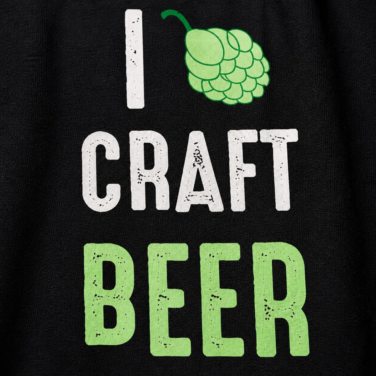 I Craft Beer T-Shirt — print detail close-up