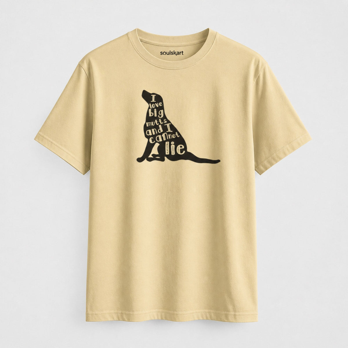 I Love Big Mutts Unisex Printed T-Shirt — front view