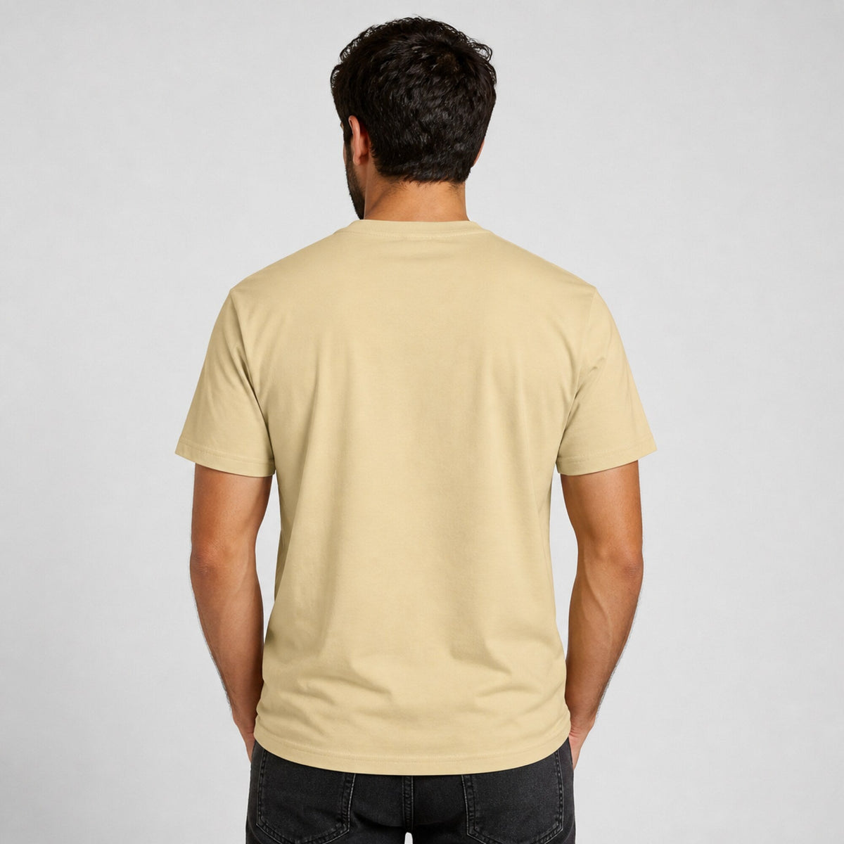 I Need More Coffee T-Shirt — worn on model, back