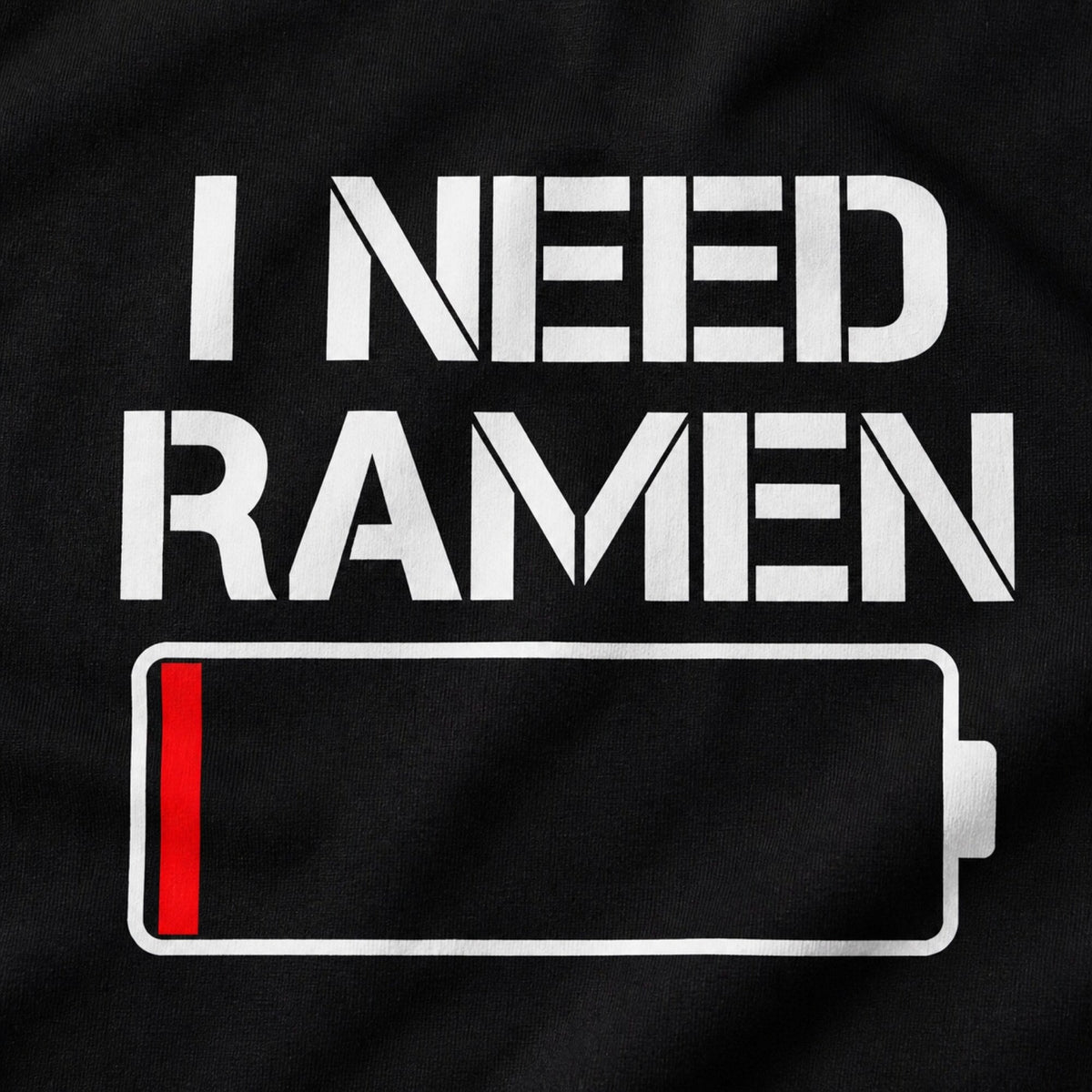 I Need Ramen Unisex T-Shirt — print detail close-up