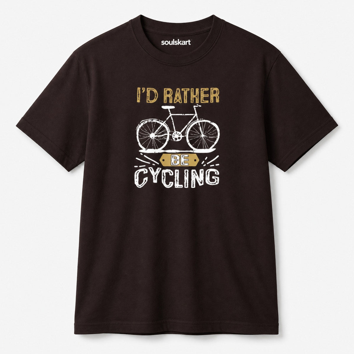 I'd Rather Be Cycling Unisex Printed T-Shirt — front view