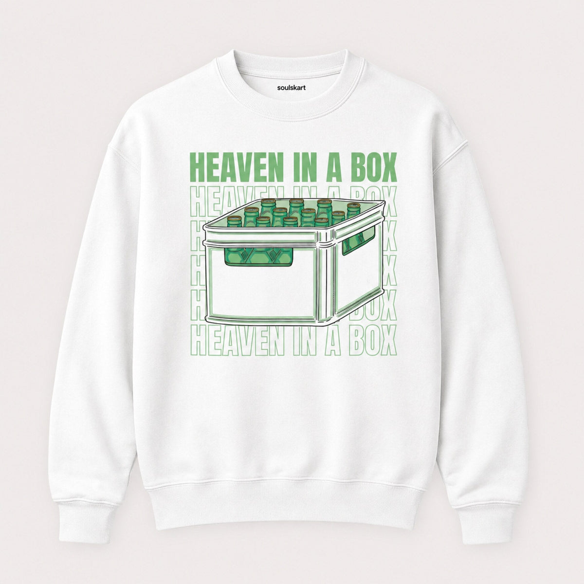 In Heaven A Box Unisex Premium Sweatshirt — front view
