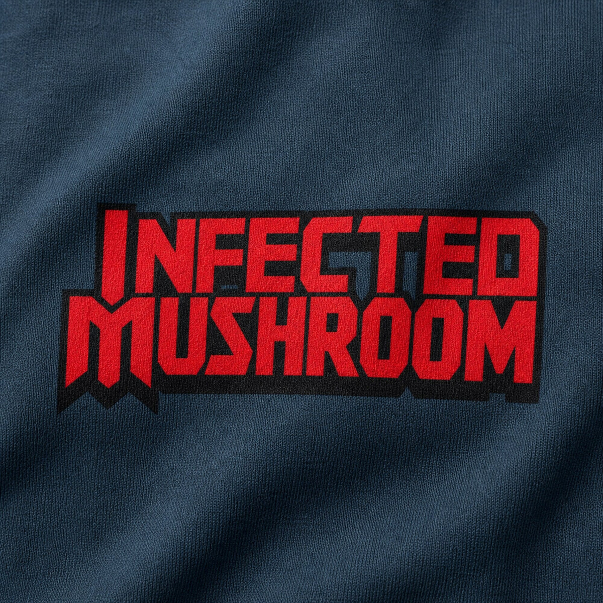 Infected Mushroom Hoodie — print detail close-up