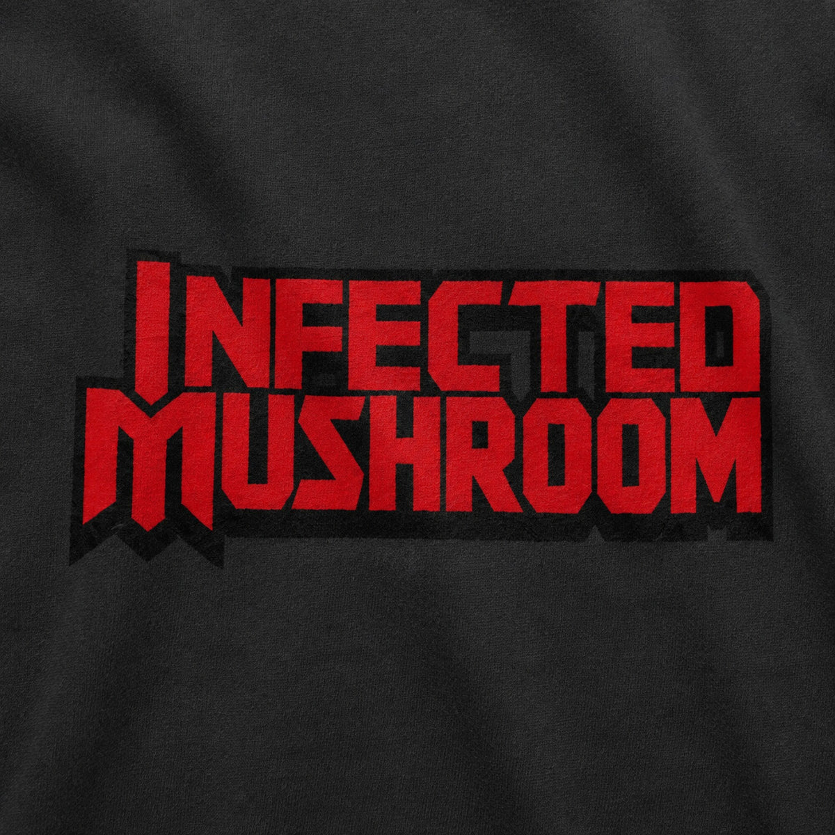 Infected Mushroom Unisex T-Shirt — print detail close-up