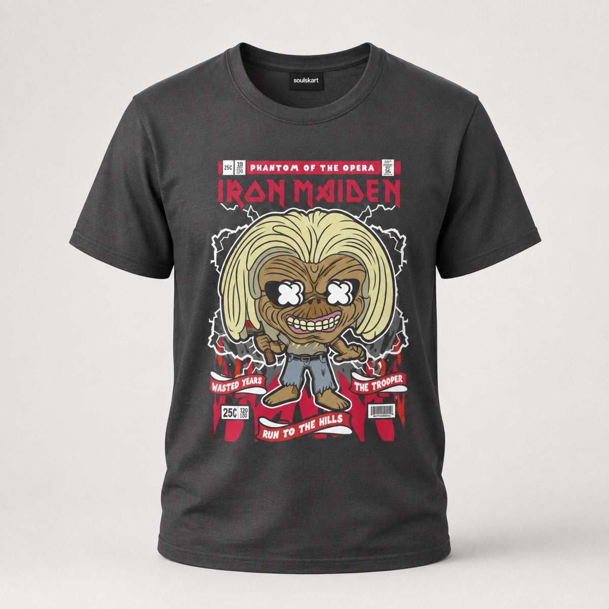Iron Maiden Pop Art Unisex T-Shirt — front view