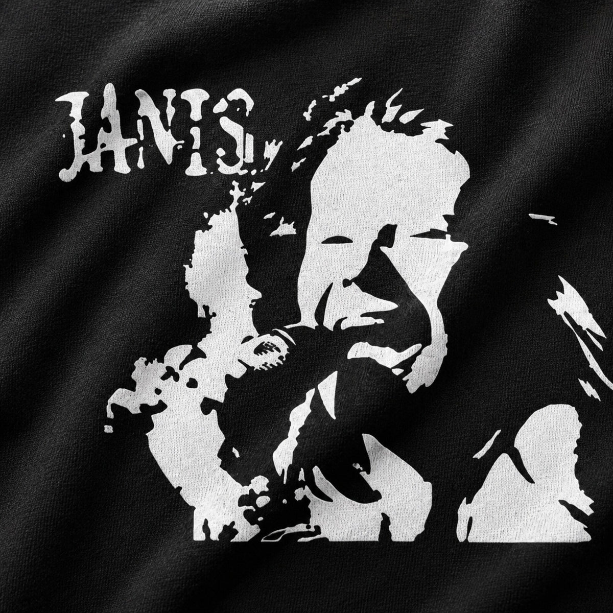Janis Joplin Silhouette Tee — print detail close-up