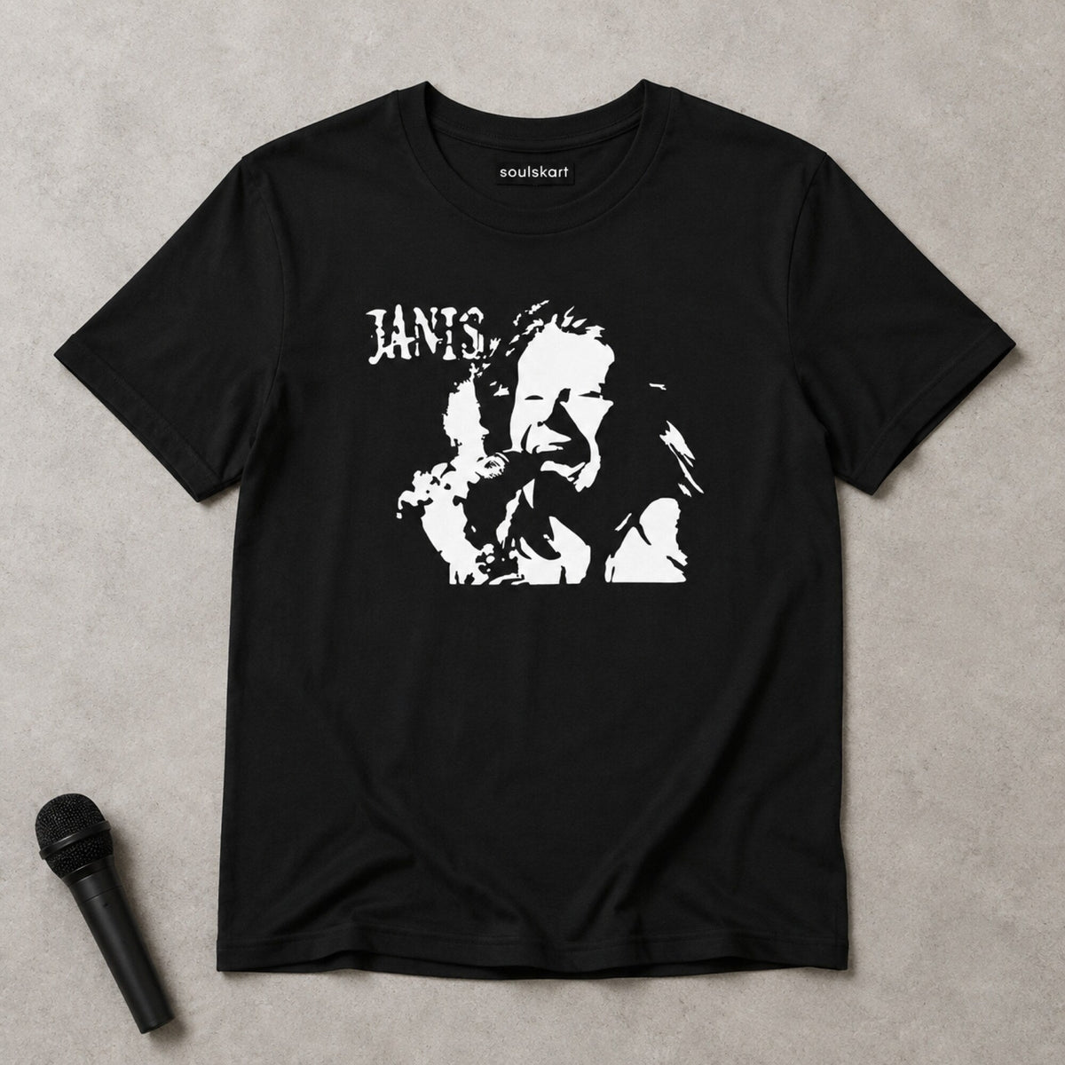 Janis Joplin Silhouette Tee — on hanger