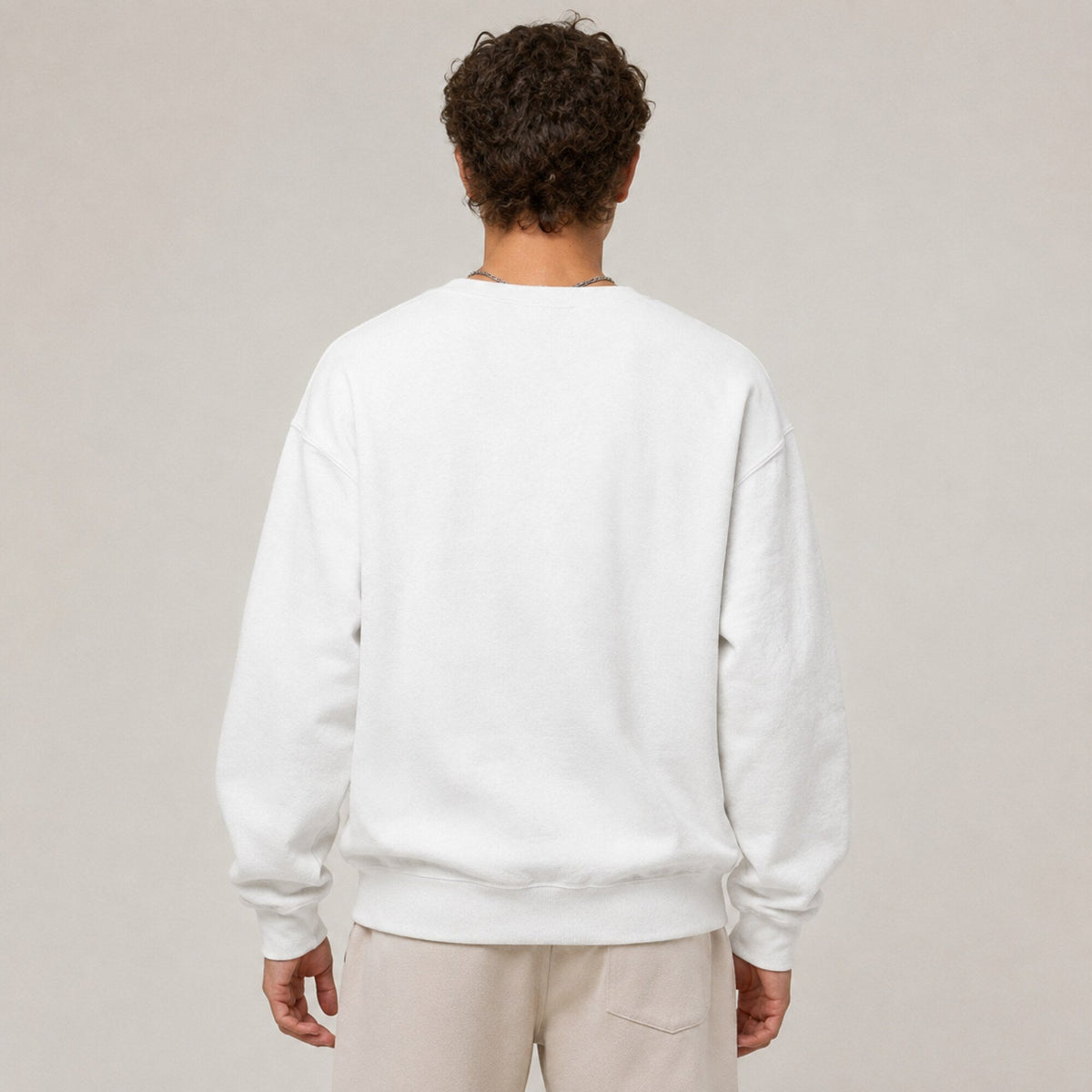 Joe Perry's Rock You World Unisex Premium Sweatshirt — worn on model, back