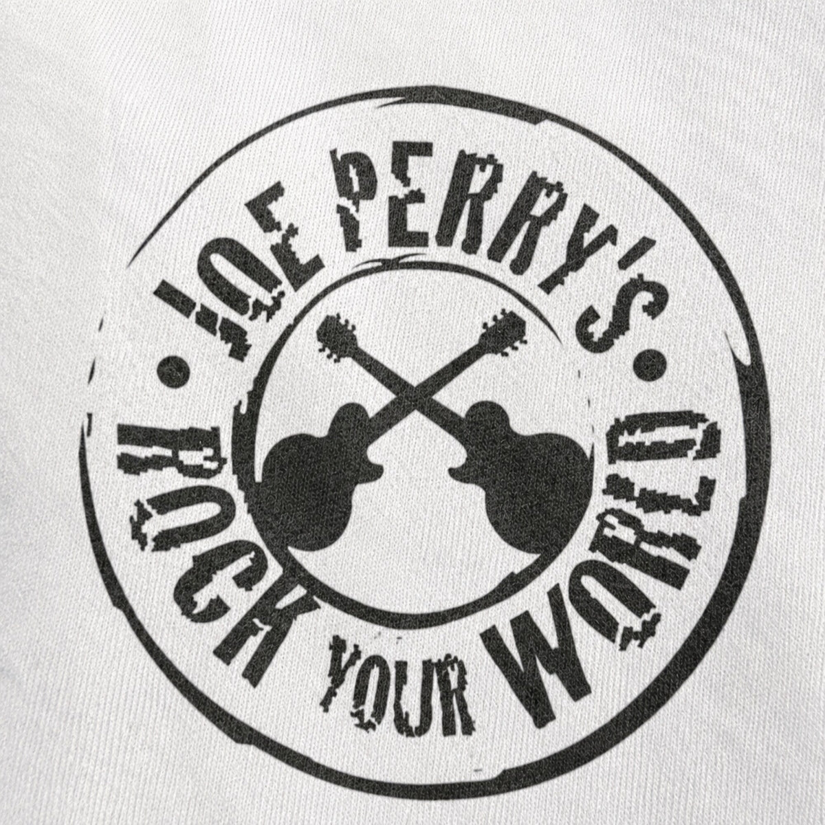 Joe Perry's Rock You World Unisex Premium Sweatshirt — print detail close-up