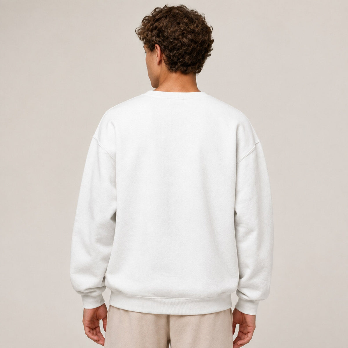 John Lennon- The Beatles Unisex Premium Sweatshirt — worn on model, back