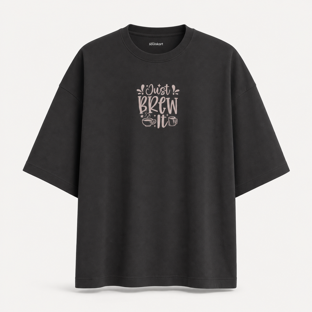 Just Brew It Oversized Coffee Slouch Tee