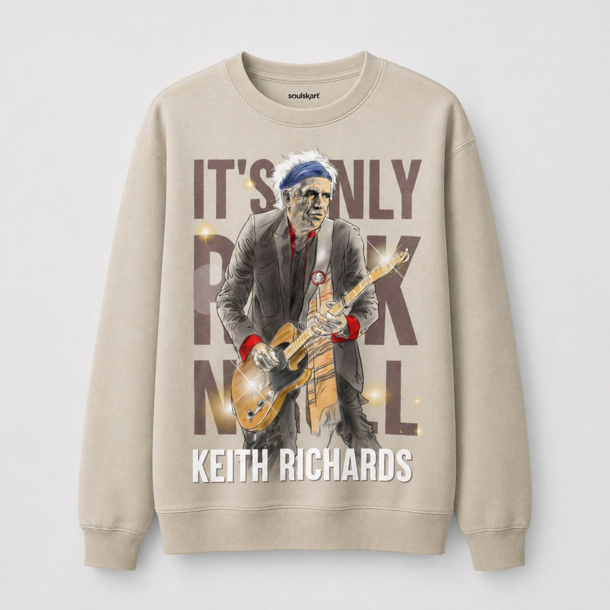 Keith Richards- The Rolling Stones Unisex Premium Sweatshirt — front view