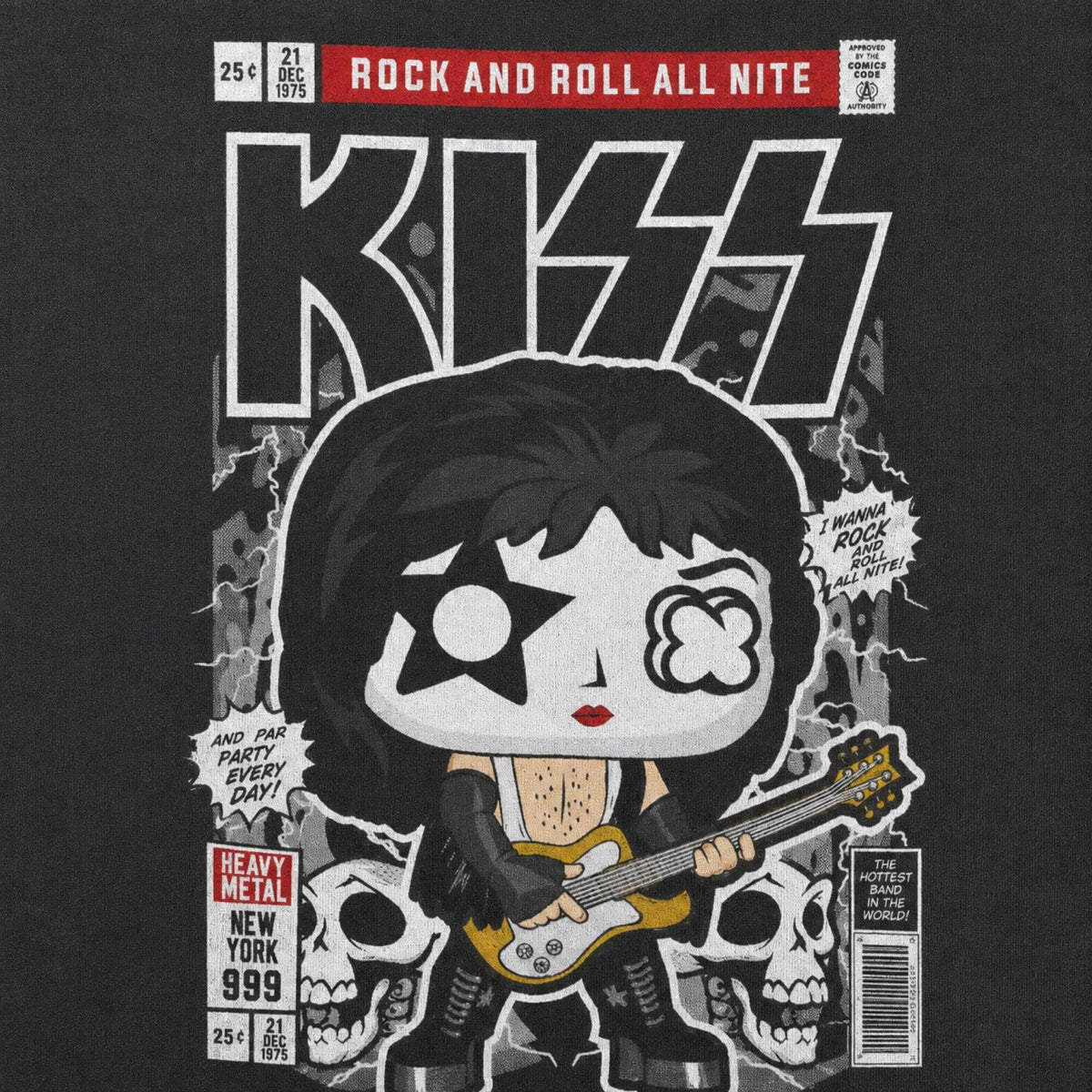 Kiss Army Pop Art Unisex T-Shirt — print detail close-up