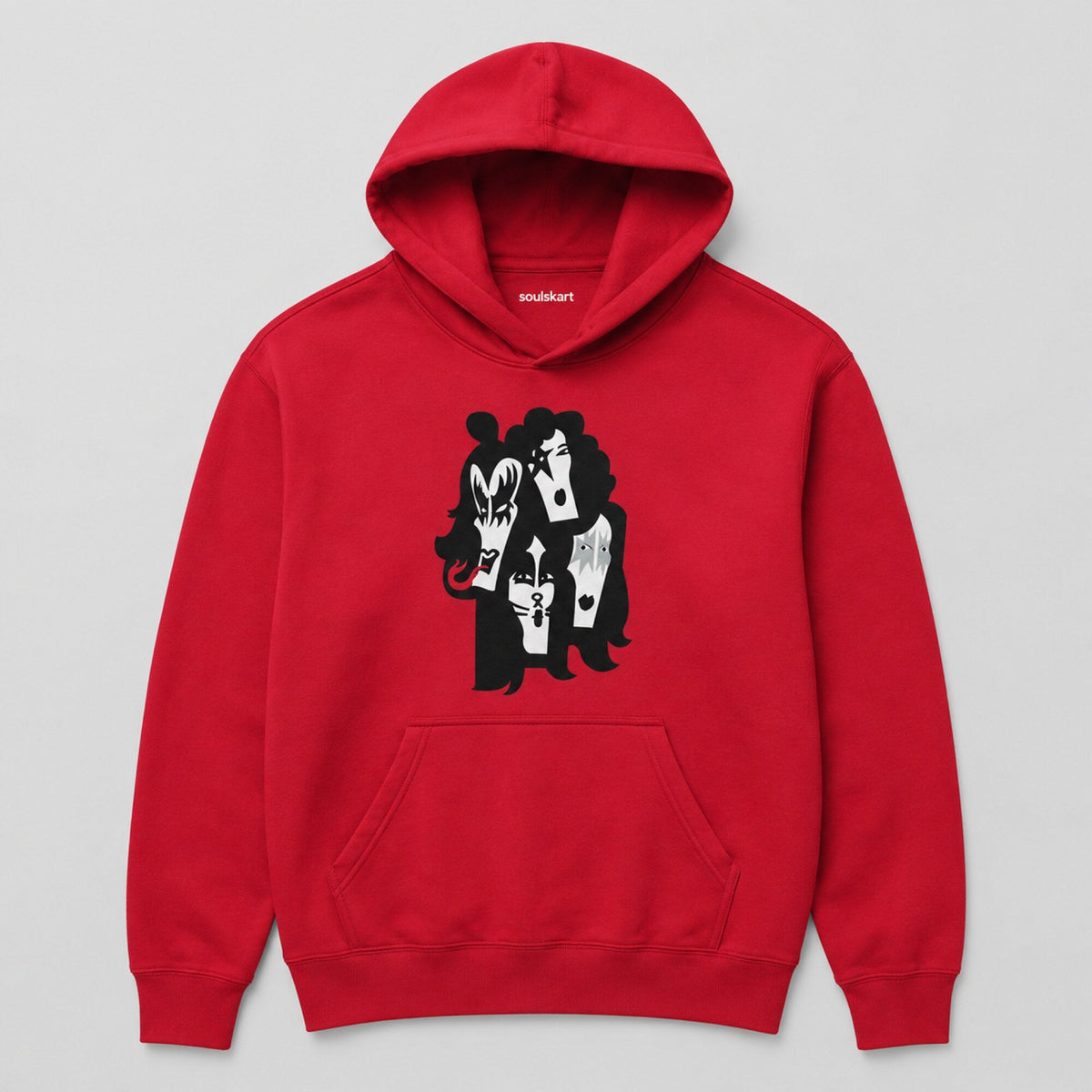 KISS Band Faces Hoodie — front view