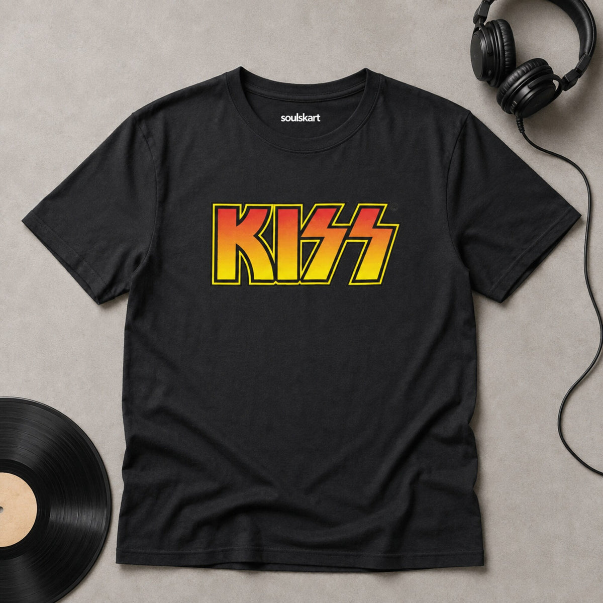 KISS Logo Wordmark Tee — on hanger