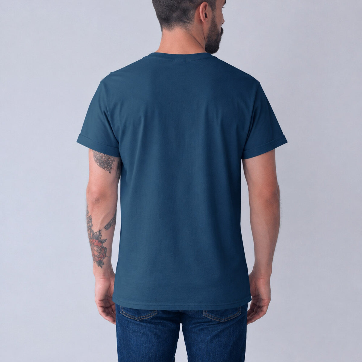 KISS Army Shield Tee — worn on model, back