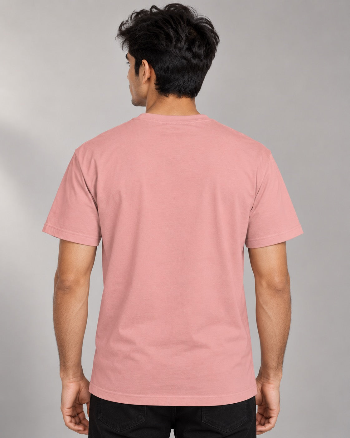 “Kit-Tea Time” Unisex Cotton T-Shirt, on-model plain back