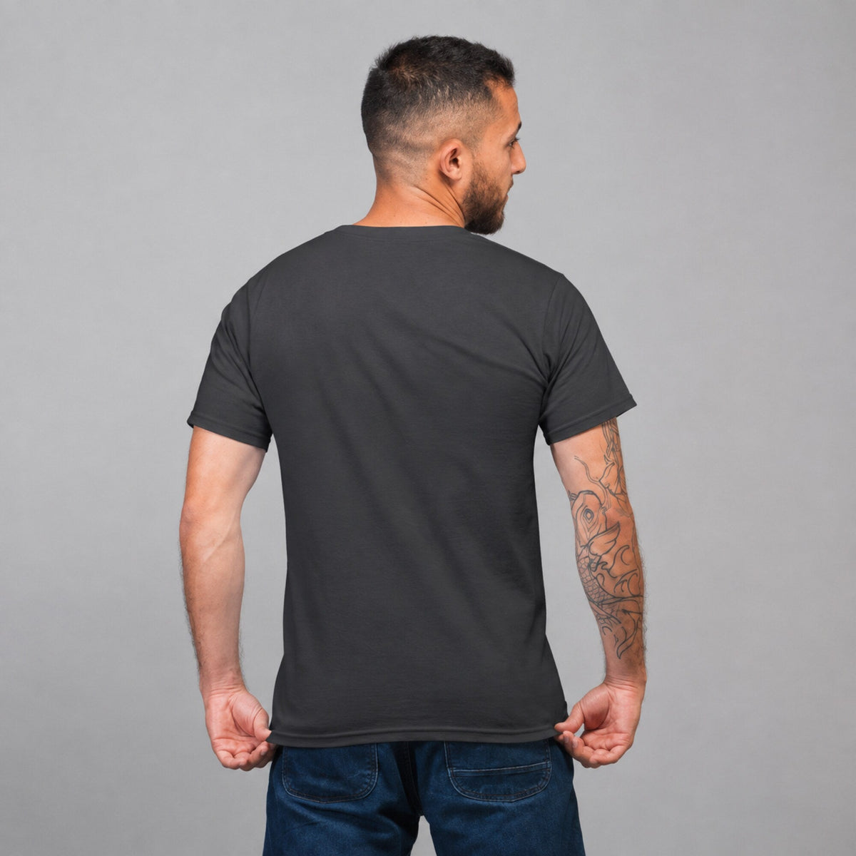 KoRn Pop Art Unisex T-Shirt — worn on model, back