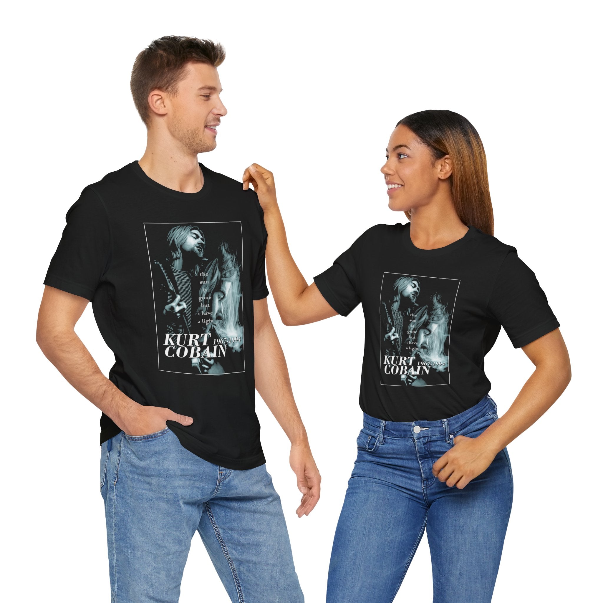 Kurt Cobain Tribute Tee — worn on model