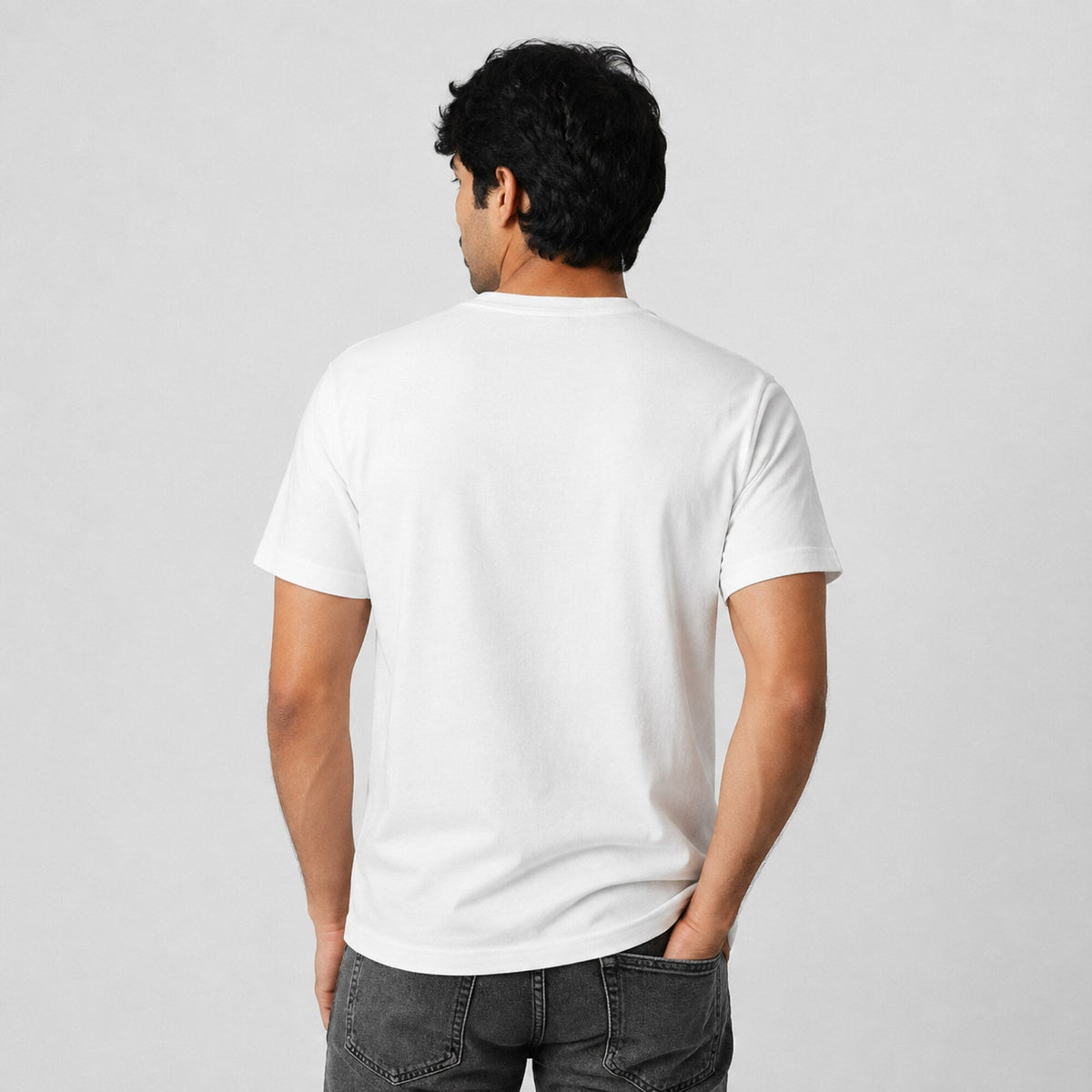 Kurt Cobain Unisex T-Shirt — worn on model, back