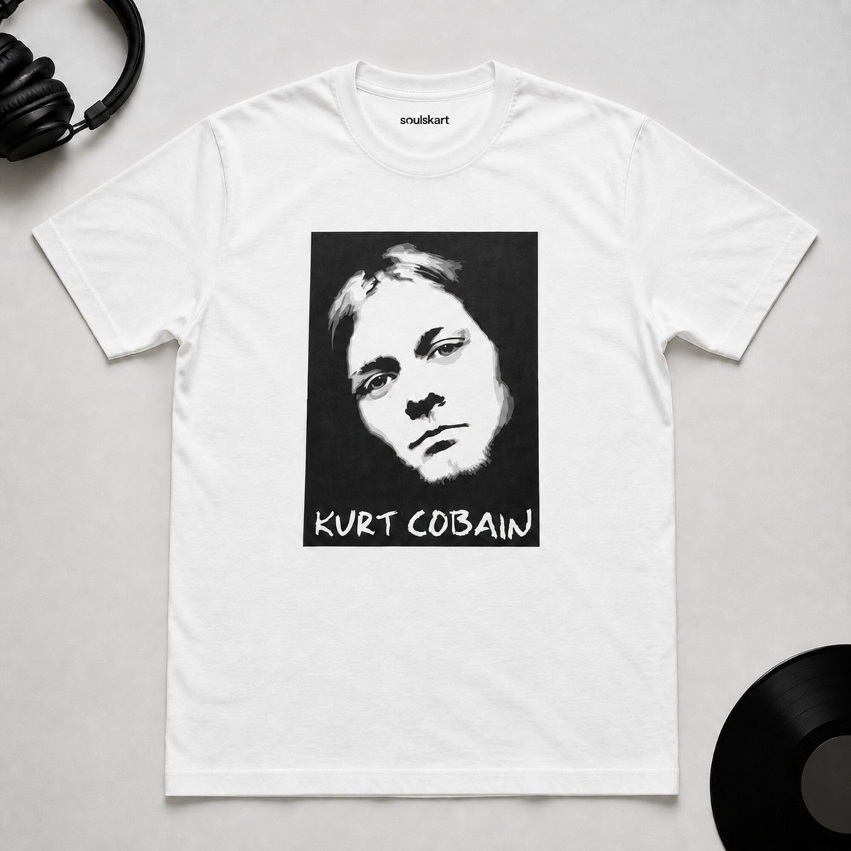 Kurt Cobain Unisex T-Shirt — on hanger