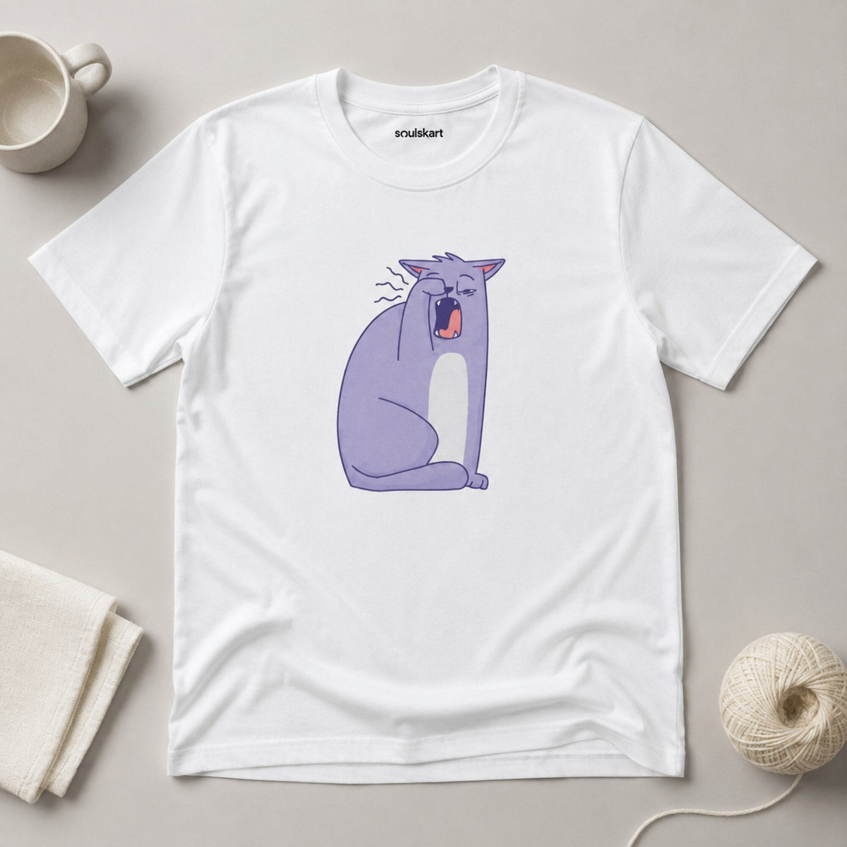 Lazy Cat Unisex T-Shirt — on hanger