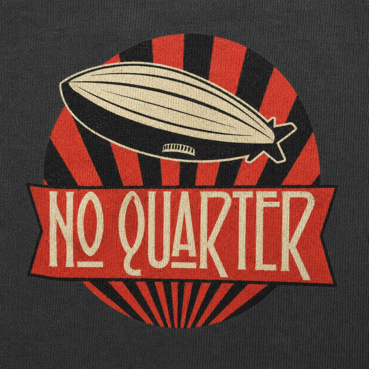 Led Zeppelin No Quarter Hoodie — Charcoal — print detail close-up