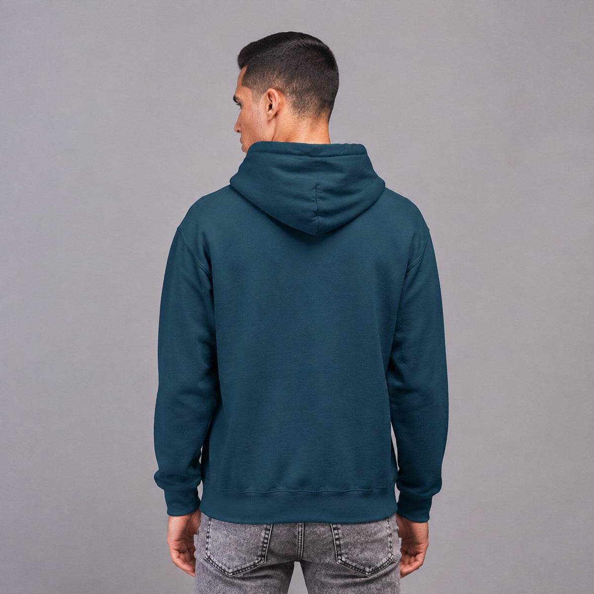 Led Zeppelin Four Symbols Hoodie — worn on model, back