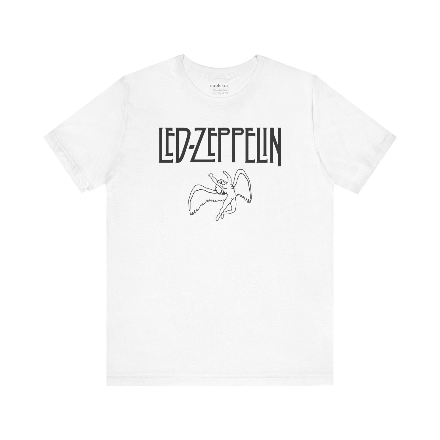 Led Zeppelin Winged Angel Tee — White — front view
