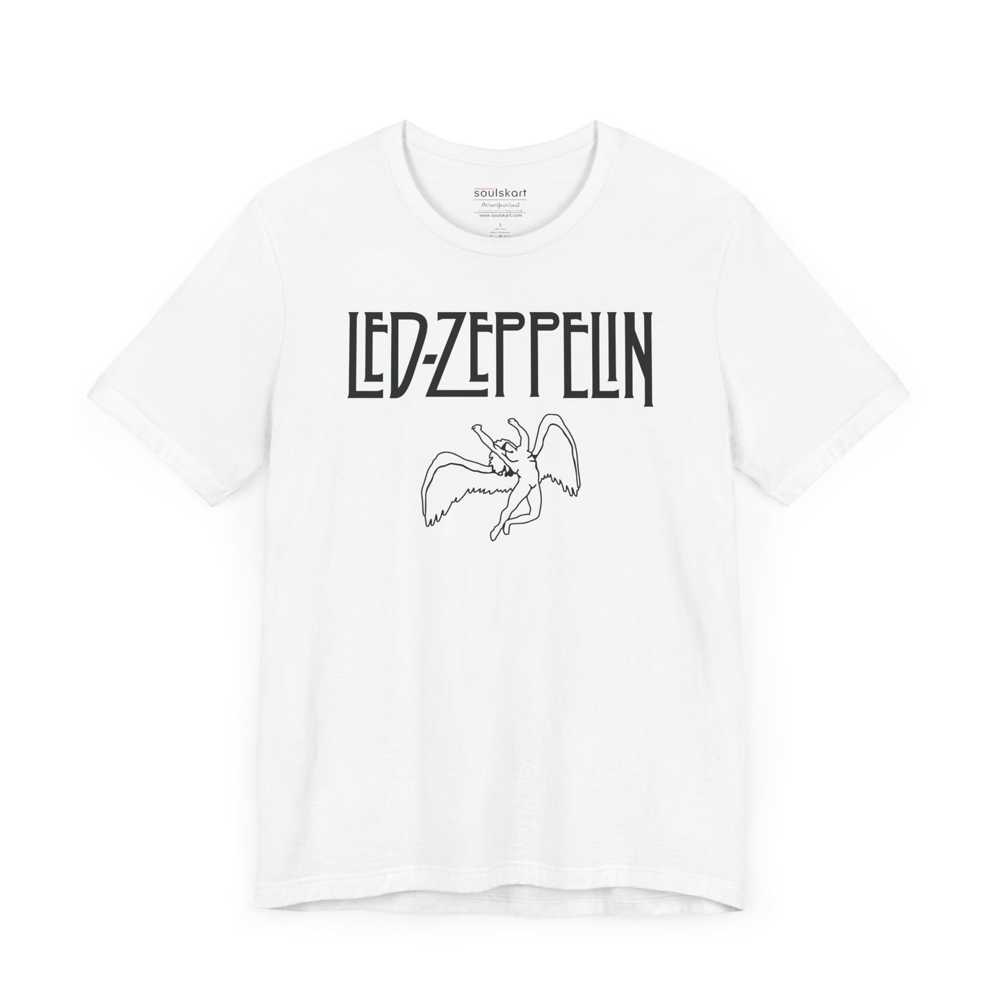 Led Zeppelin Winged Angel Tee — White — side view