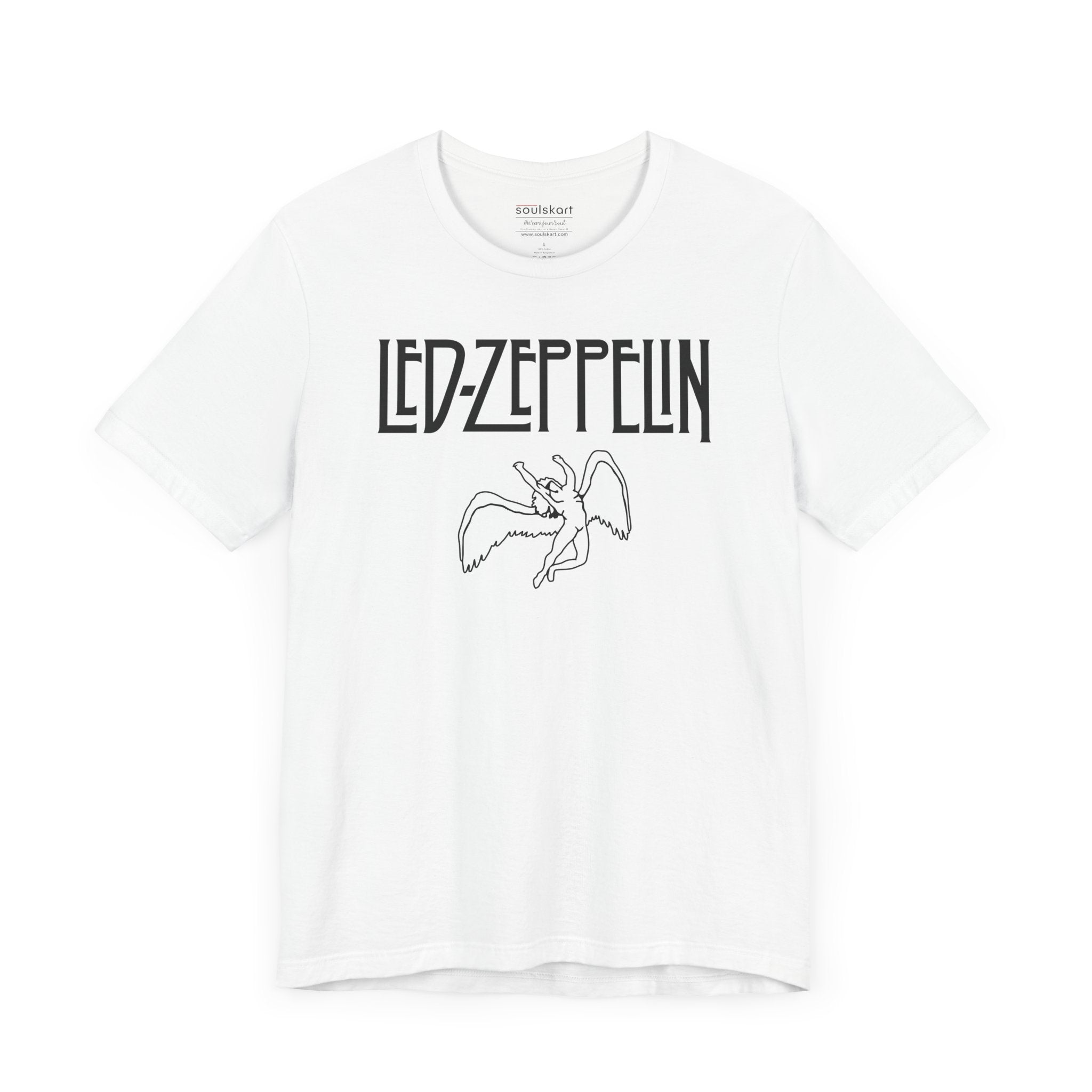 Led Zeppelin Winged Angel Tee — White — side view