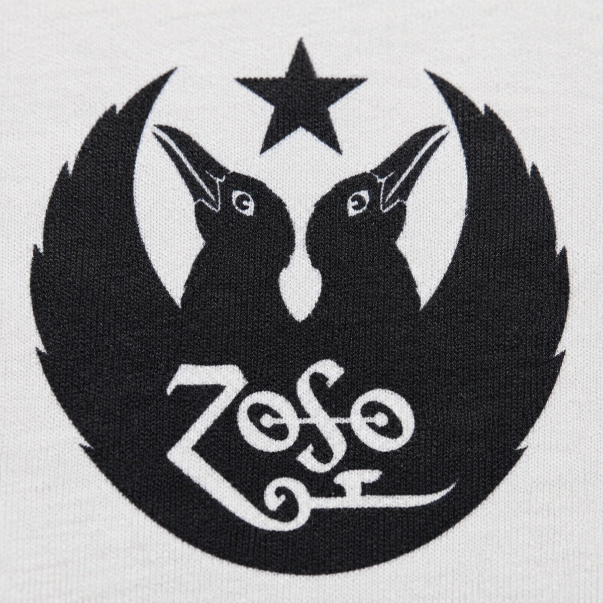 Led Zeppelin Zoso Unisex Hoodie — print detail close-up