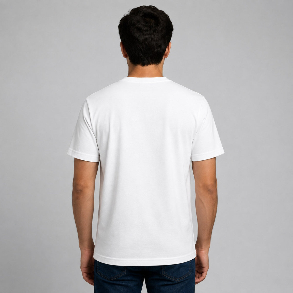 Life is Good Cycling Unisex Printed T-Shirt — worn on model, back
