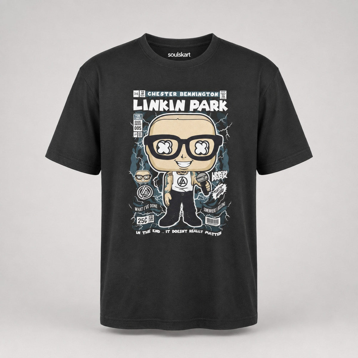 Linkin Park Chester Bennington Pop Art Unisex T-Shirt — front view
