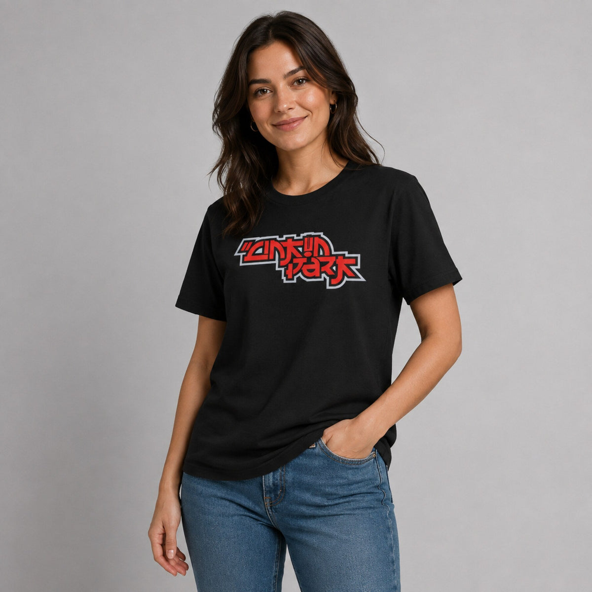 Linkin Park Inspired Band Tee — worn on model, front