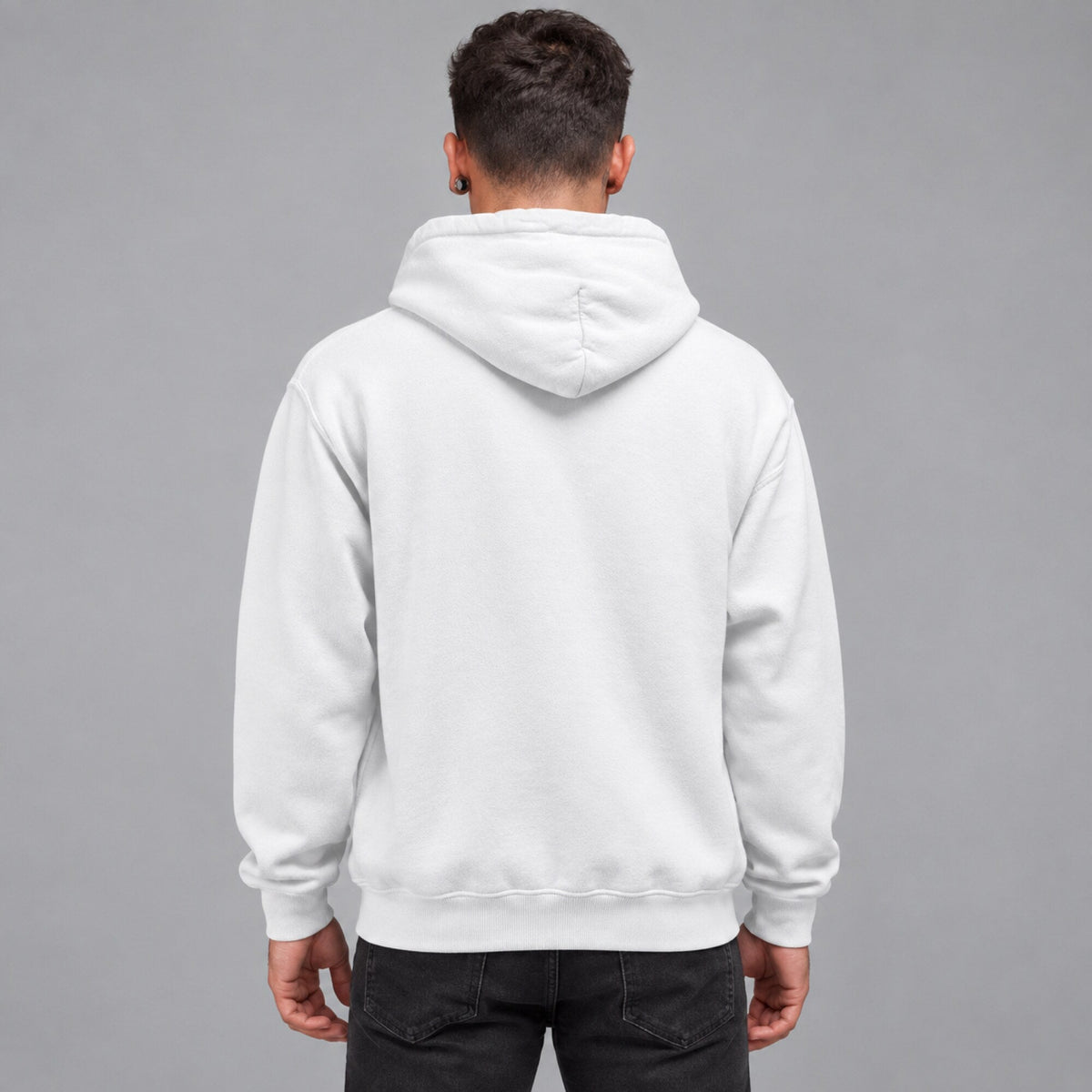 Linkin Park Red Fist and Flag Hoodie — worn on model, back