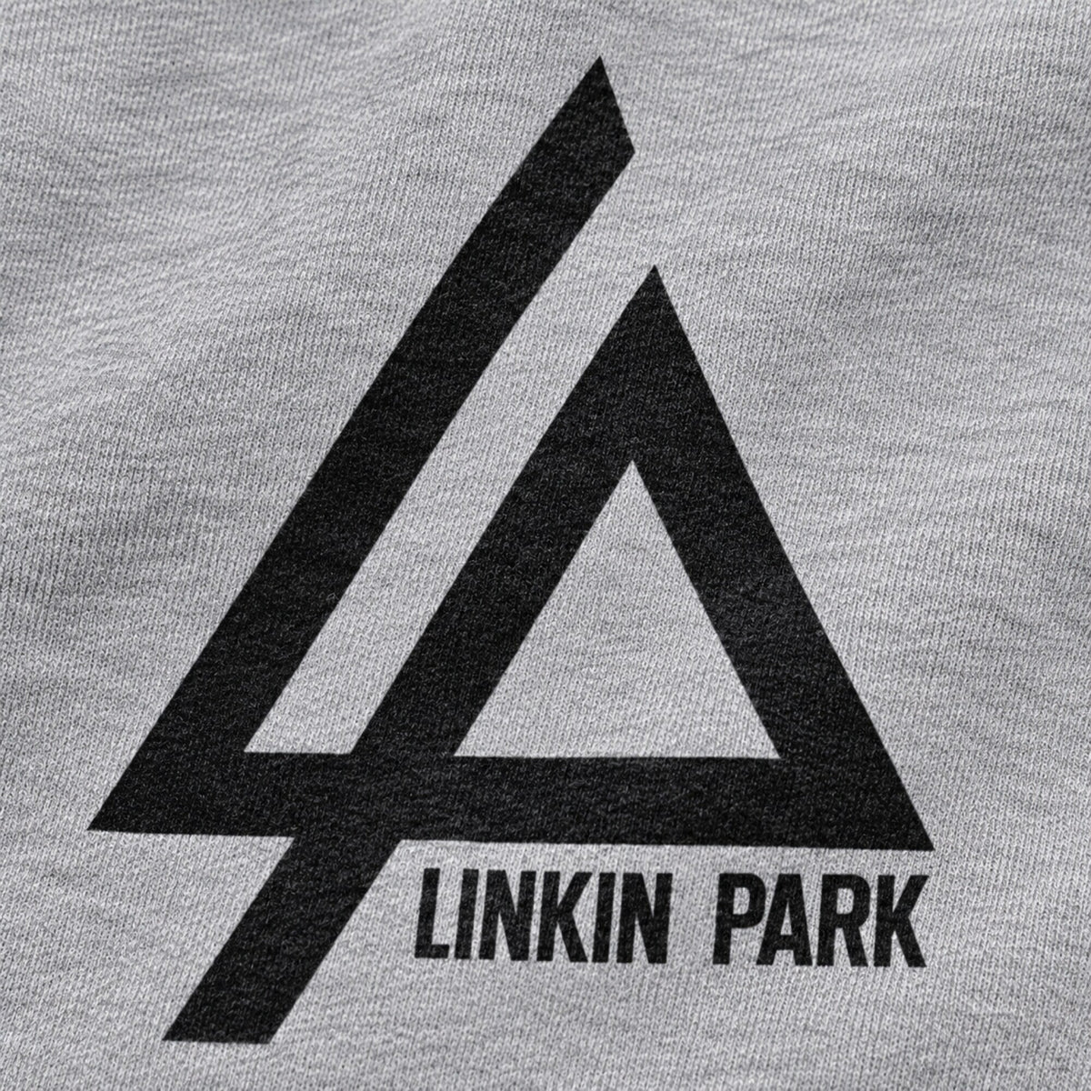 Linkin Park Triangle Logo Hoodie — print detail close-up