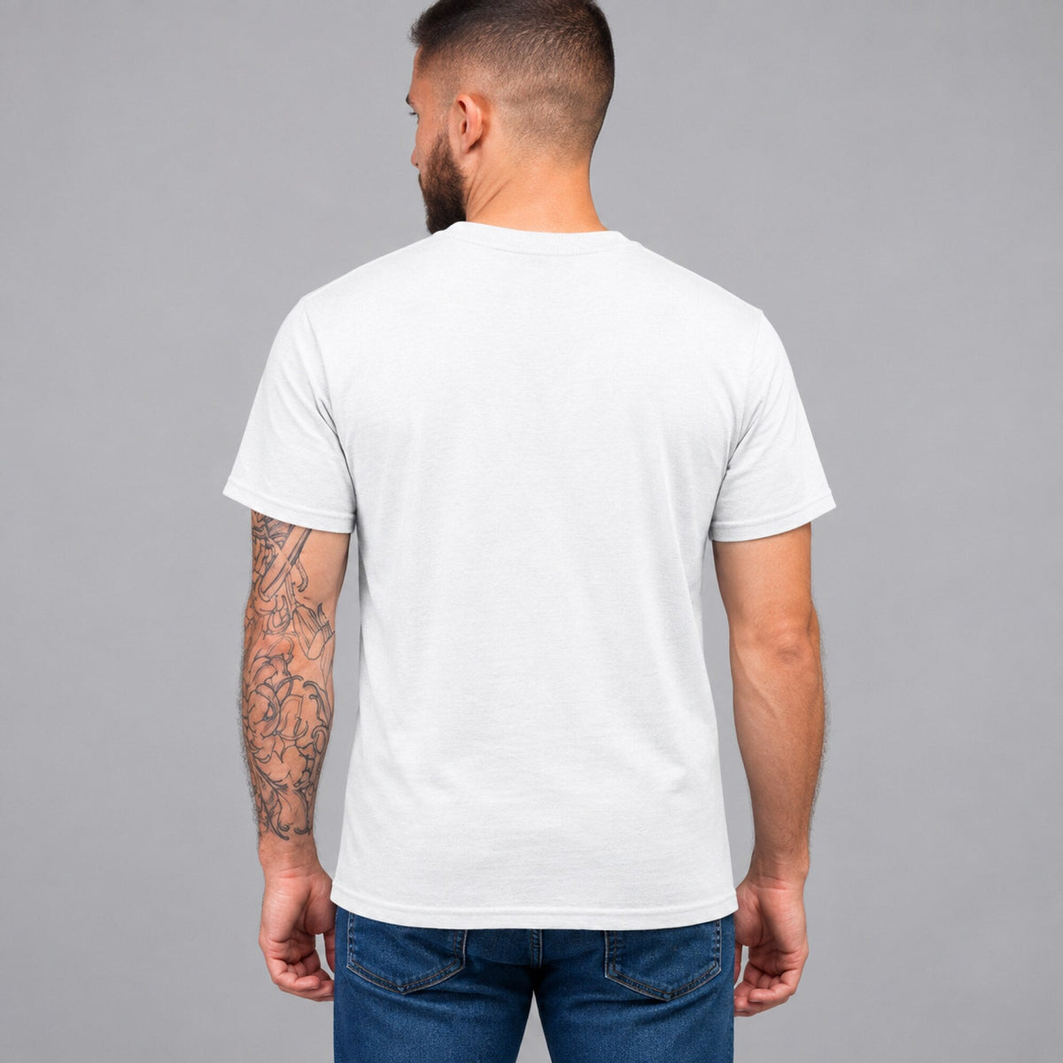 Live Travel Adventure Unisex T-Shirt — worn on model, back